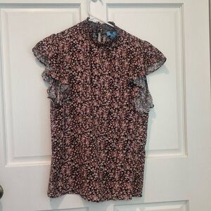 Cece floral ruffle top